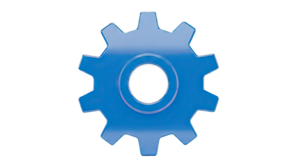 Blue Gear Icon