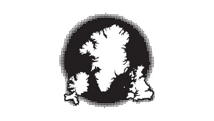 Antarctica continent map silhouette vector illustration with detailed ice shelf borders for geographic design, polar cartography projects, and educational presentations