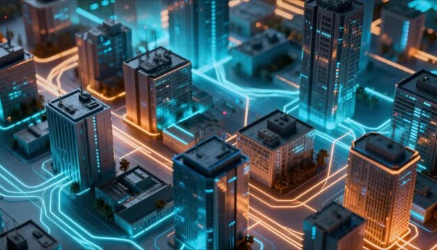 isometric digital city smart urban planning perfect for world thinking day