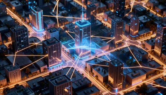 isometric digital city smart urban planning perfect for world thinking day