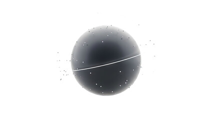 Abstract Sphere with Orbiting Particles and Rings