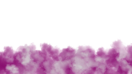 Fototapeta premium Pink smoke overlay isolated on transparent background, cinematic fog cloud for creative compositions