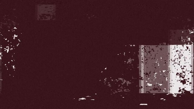 Glitchy TV and computer screen with colorful noise, VHS no signal static, RGB split glitch, broadcasting error, and damaged screen distortion.