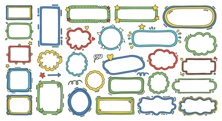 Obraz premium Collection of Various Colored Frames and Borders.