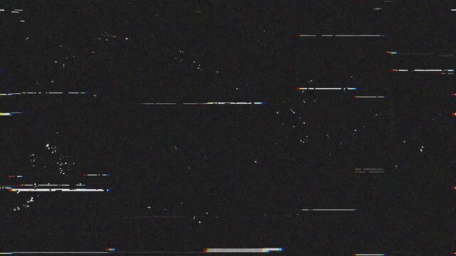 Glitchy TV and computer screen with colorful noise, VHS no signal static, RGB split glitch, broadcasting error, and damaged screen distortion.