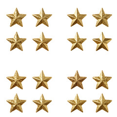 Fototapeta premium Four Rows of Shiny Gold Stars