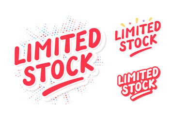 Limited Stock handwritten lettering sticker set.