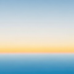 Fototapeta premium Vast ocean horizon under a soft gradient sky with pale yellow and blue hues evoking tranquility and expansive freedom