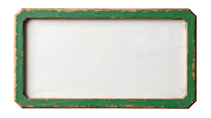 Weathered Green Rectangular Wooden Frame