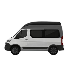White van with tinted windows and high roof