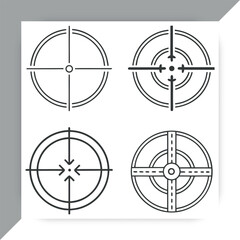 Target Crosshair Icons Set in Black and White Vector,target icon vector,target icon design,target icon concept, target icon post, target icon,cartoon,target icon icon, target icon template,target icon