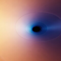 Vibrant blue and black hole abstract with gradient background and light effects