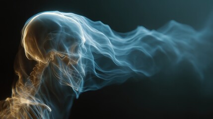 Fototapeta premium Skull smoke art