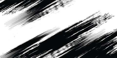 Tire tracks background for rally, drift, motocross, off-road and other auto and motorsport. Black tire marks on a white background with a worn effect and splashes of dirt. Vector isolated texture © putra