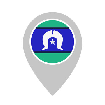 Torres flag Location Pin Icon with National Flag