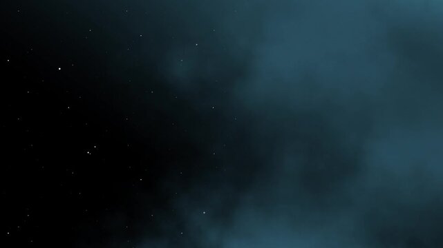 Moving Clouds Revealing Bright Stars in Night Sky Animation