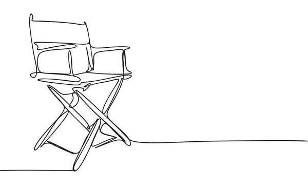 Continuous Line Art Director's Chair