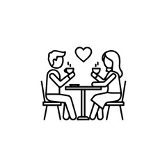 Couple sharing a romantic moment Vector
