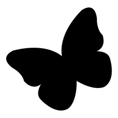 Butterfly silhouette isolated on white background
