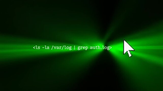 Computer Screen Displays Green Code Terminal.