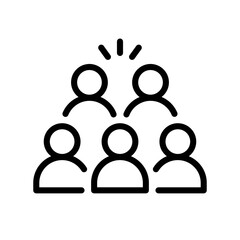 Large Crowd of People Silhouette Vector for Social Distribution and Demographics