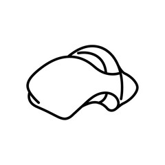 Virtual reality headset outline, modern technology, digital entertainment