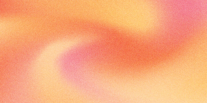 Blurred color gradient background, abstract yellow red orange grain gradation texture, vector soft peach texture blur abstract background