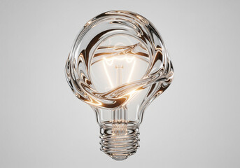 decorative light bulbs with unique, curved glass designs. 