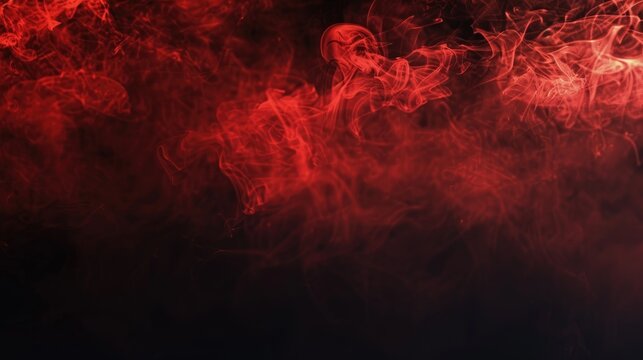 A swirling blend of red smoke against a dark background, creating an abstract visual effect.