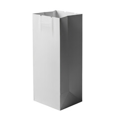 Naklejka premium Modern white paper bag isolated on transparent background