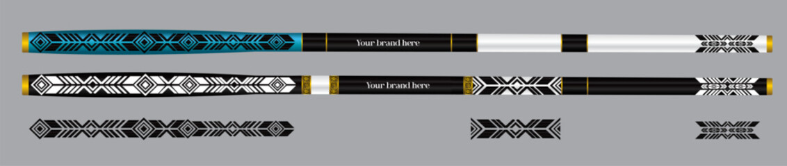 Crouching Stik Fishing Rod Product Design Mockup, Adobe Illustrator