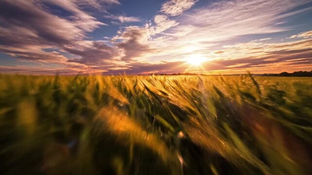 Golden Wheat Field at Sunset
