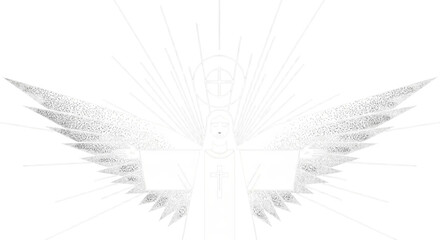Angel Wings Symbol of Hope and Divine Guidance for Spiritual Websites, Religious Projects, and Inspirational Content