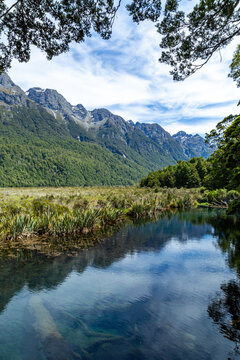 Mirror Lakes and Earl mountain ranges