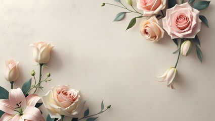 Elegant Pastel Floral Background for International Women’s Day. perfect for greeting cards, banners, social media posts, and celebratory messages for women.