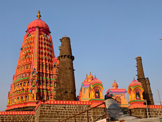 21 January 2026, Shikhar Shingnapur temple an ancient Shiva temple about 45 kms from Satara district, Maharashtra, India. stock photo