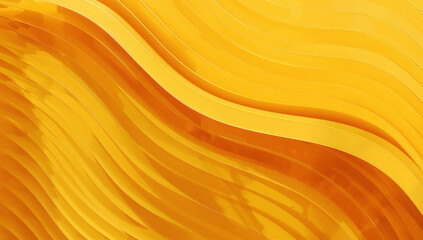 Abstract yellow wavy lines with reflections and shadows create a dynamic background