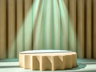 Modern minimalist coffee table in sunlit room