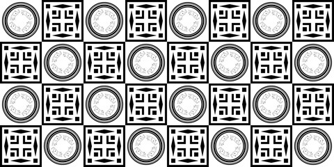 Seamless Transparent Art Deco Geometric Pattern Template