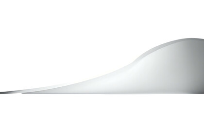 A curved, gradient gray shape against a black background. Simple, minimalist design