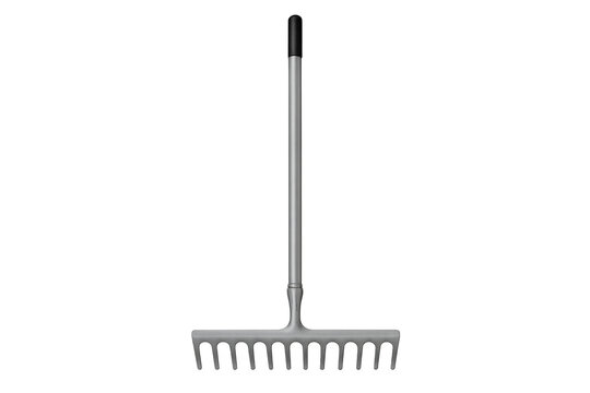 Garden rake ready for outdoor gardening work