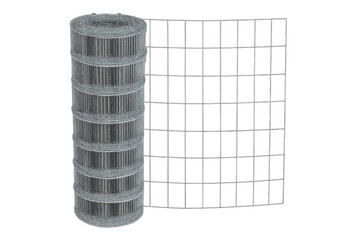 Rolled wire mesh fence for construction and security