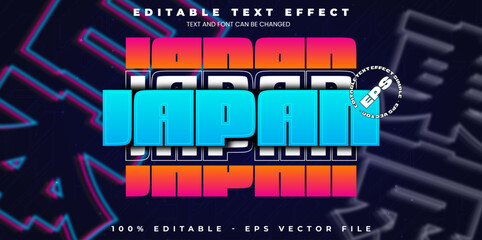 Japan New tokyo editable text effect in new modern trend style