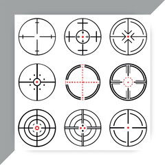 Target Crosshair Icons Set in Black and White Vector,target icon vector,target icon design,target icon concept, target icon post, target icon,cartoon,target icon icon, target icon template,target icon
