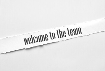 welcome to the team	