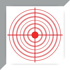 Red Target Crosshair Symbol with Bullseye Vector Illustration,target icon vector,target icon design,target icon concept, target icon post, target icon,cartoon,target icon icon, target icon template,