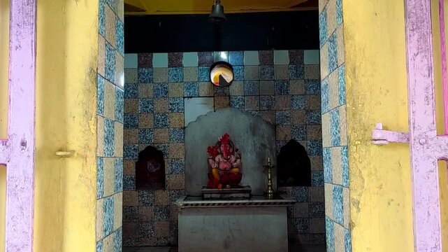 ganapati mandir at patneshwar patneshwar shiv mandir in pen in maharashtra in india.