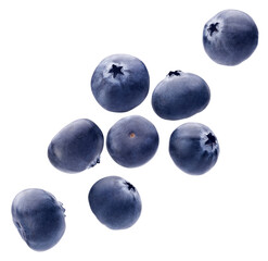 Group of fresh blueberries isolated