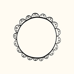 Cute vintage lace frame illustration. Ideal for birthday cards, labels, and charming retro invitations