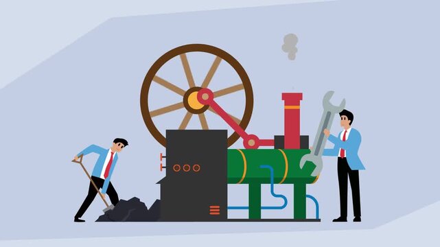 Maintaining Legacy Systems: High-Cost Maintenance and Inefficiency of Outdated Technology cartoon animation